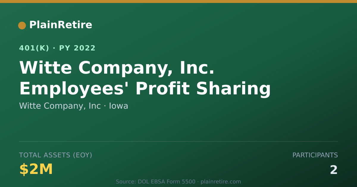 Shareable card for Witte Company, Inc 401(k) Plan (2022)