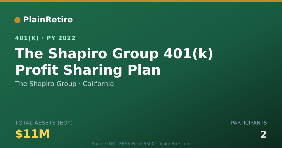 Shareable card for The Shapiro Group 401(k) Plan (2022)