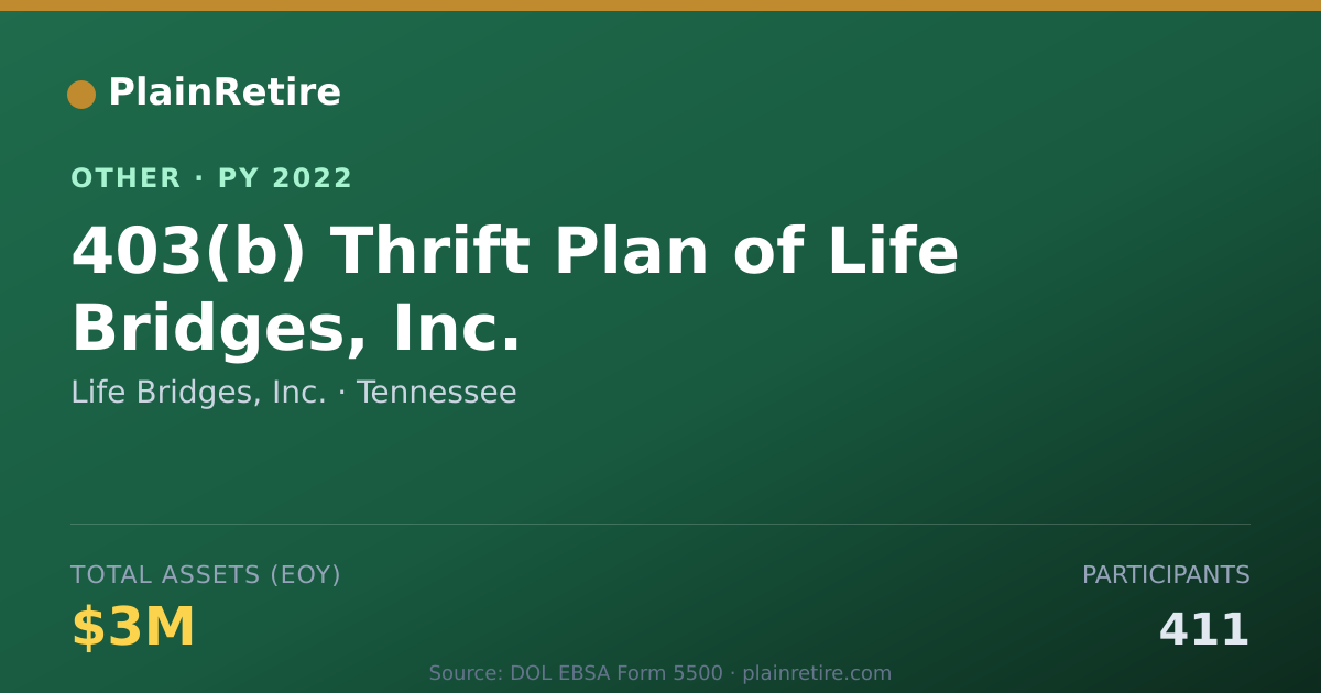 Shareable card for Life Bridges, Inc. Retirement Plan (2022)