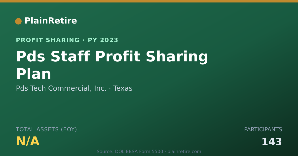 Shareable card for Pds Tech Commercial, Inc. Profit Sharing Plan (2023)