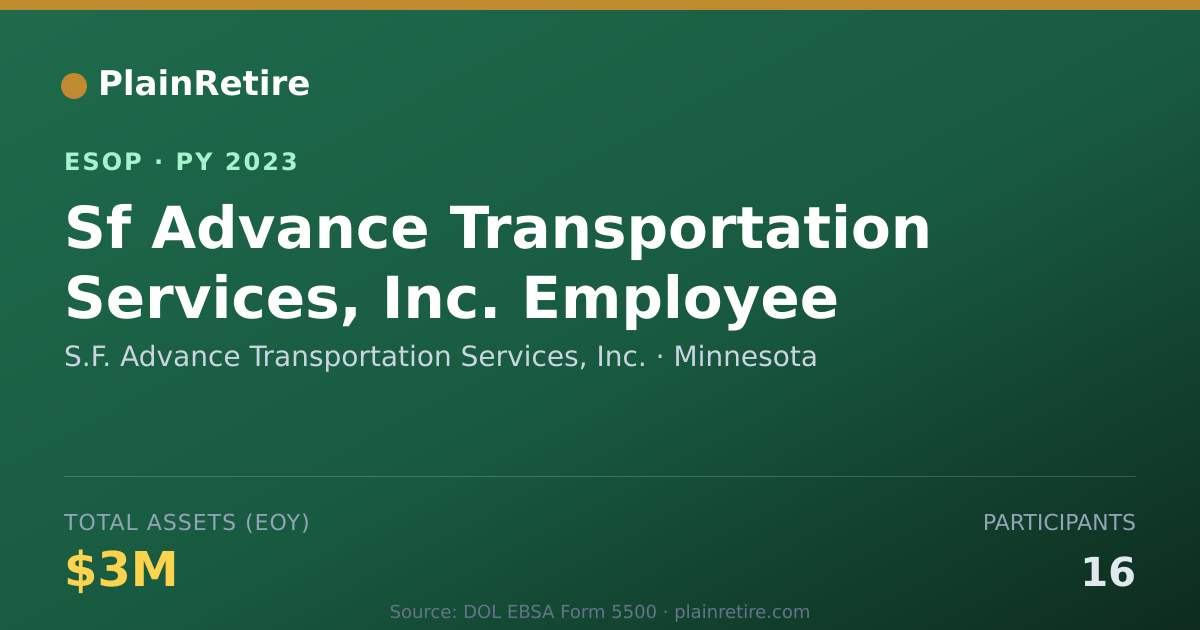Shareable card for S.F. Advance Transportation Services, Inc. ESOP (2023)
