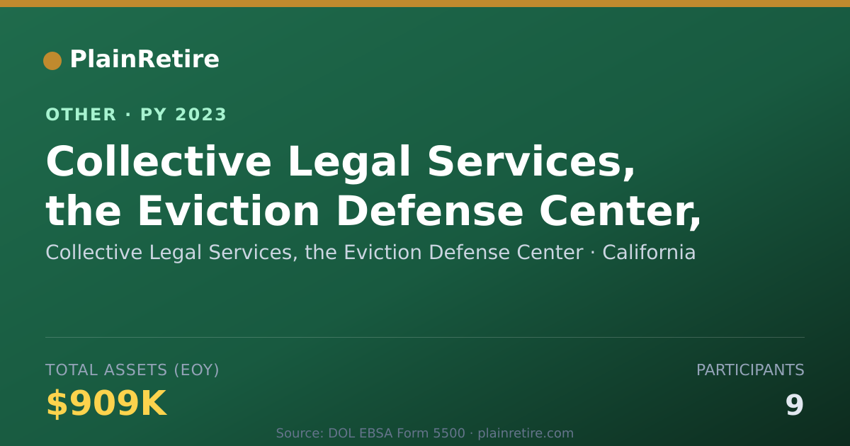 Shareable card for Collective Legal Services, the Evicti Retirement Plan (2023)
