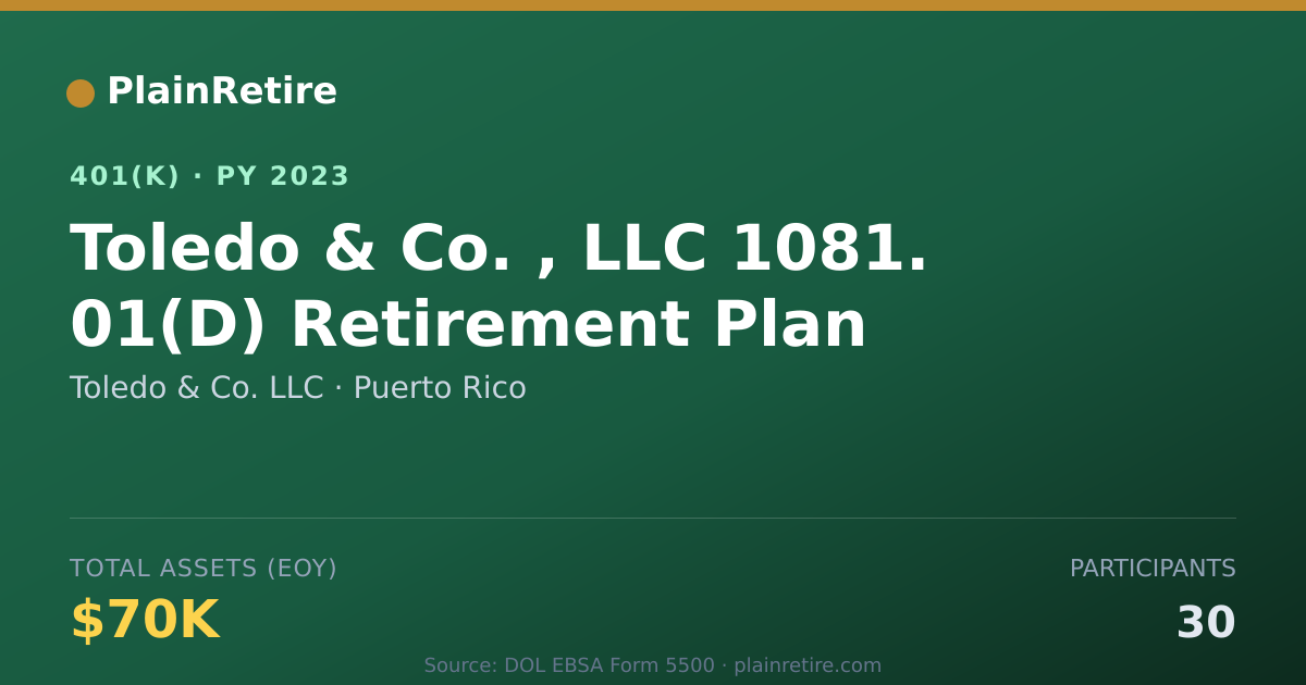 Shareable card for Toledo & Co. LLC 401(k) Plan (2023)