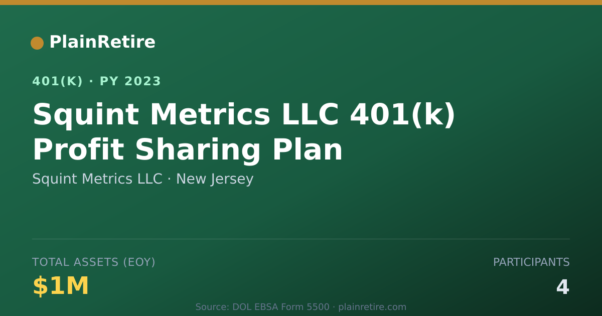 Shareable card for Squint Metrics LLC 401(k) Plan (2023)
