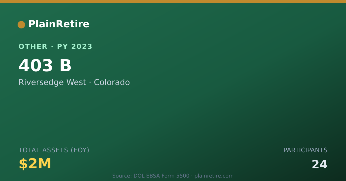 Shareable card for Riversedge West Retirement Plan (2023)