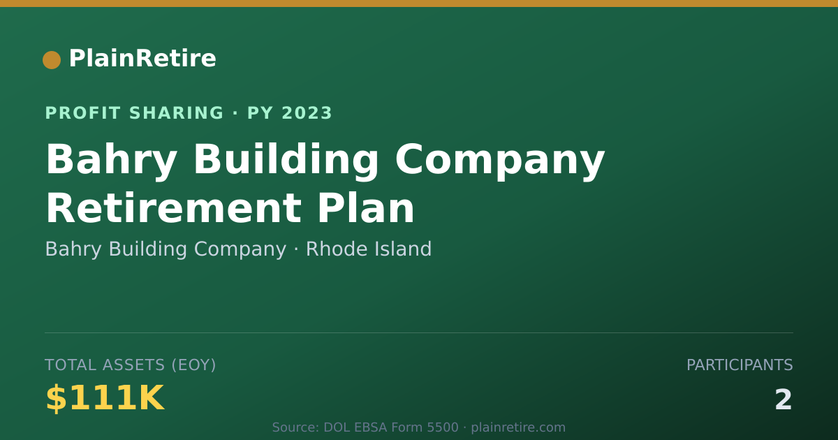 Shareable card for Bahry Building Company Profit Sharing Plan (2023)
