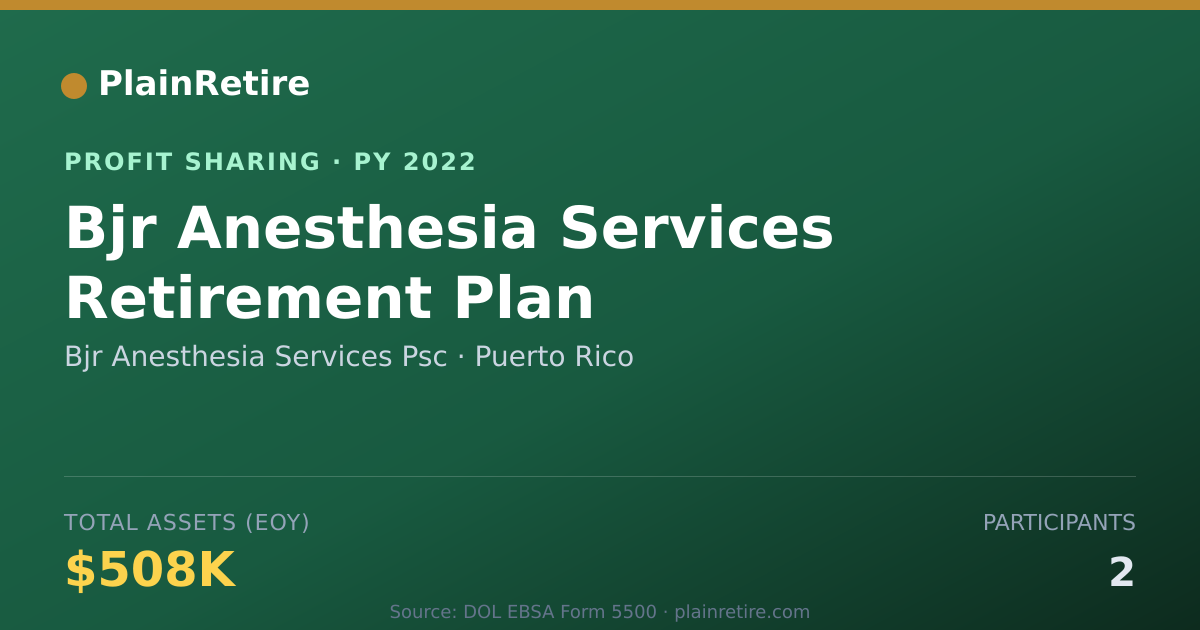 Shareable card for Bjr Anesthesia Services Psc Profit Sharing Plan (2022)