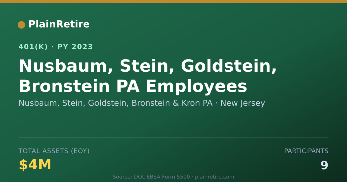 Shareable card for Nusbaum, Stein, Goldstein, Bronstein & Kr 401(k) Plan (2023)