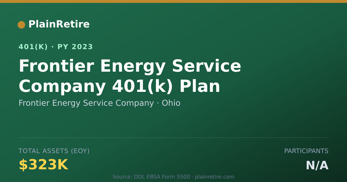 Shareable card for Frontier Energy Service Company 401(k) Plan (2023)