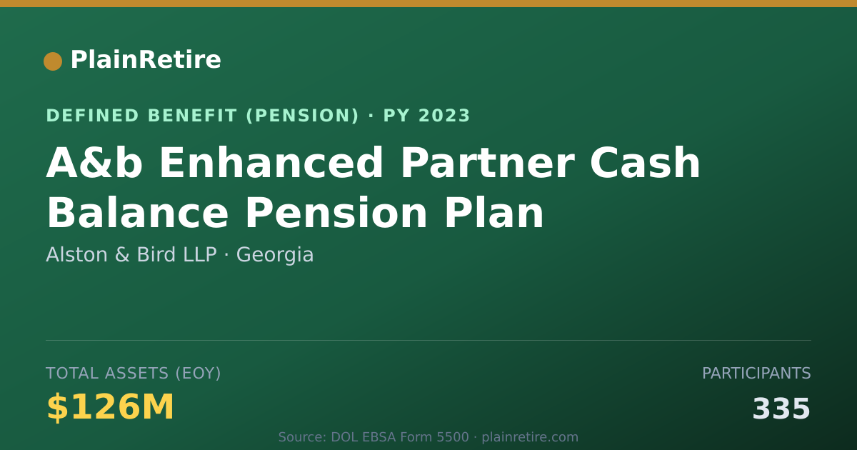 Shareable card for Alston & Bird LLP Pension Plan (2023)