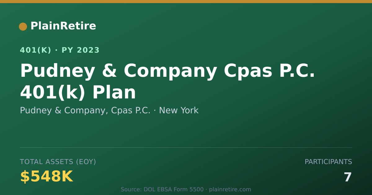 Shareable card for Pudney & Company, Cpas P.C. 401(k) Plan (2023)