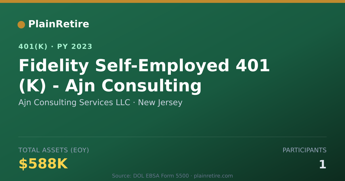 Shareable card for Ajn Consulting Services LLC 401(k) Plan (2023)