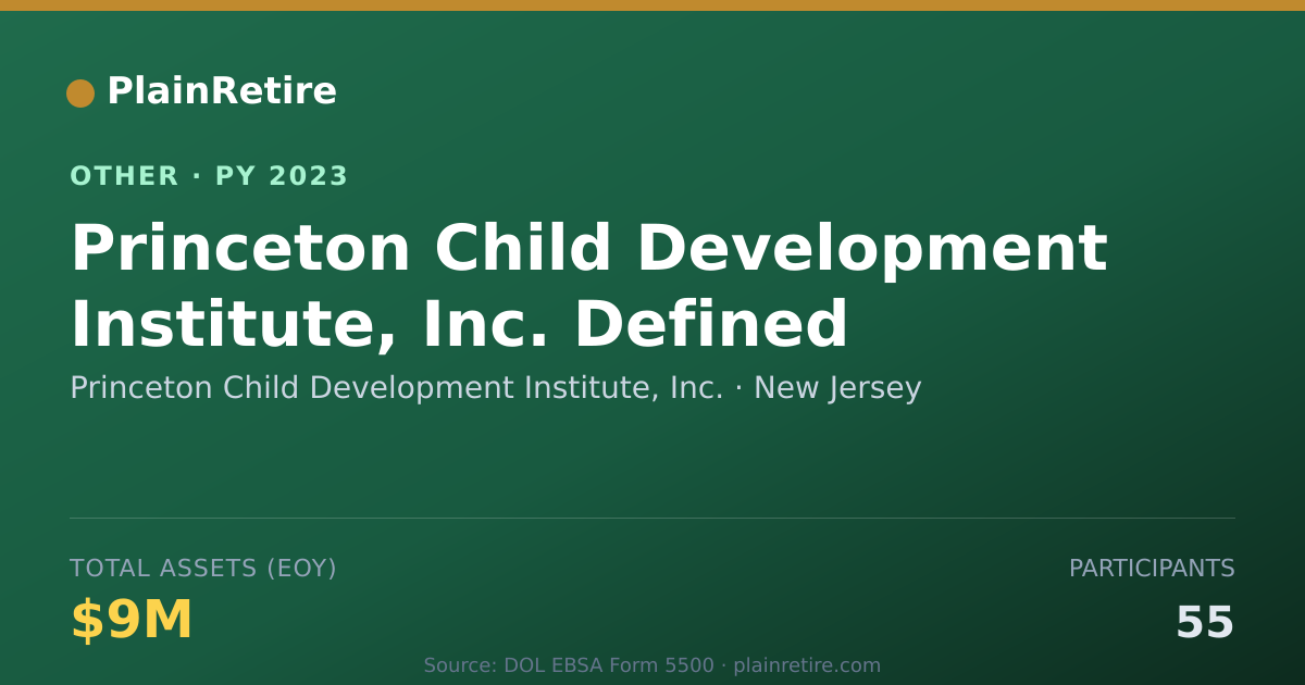 Shareable card for Princeton Child Development Institute Retirement Plan (2023)