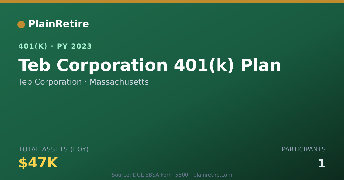 Shareable card for Teb Corporation 401(k) Plan (2023)