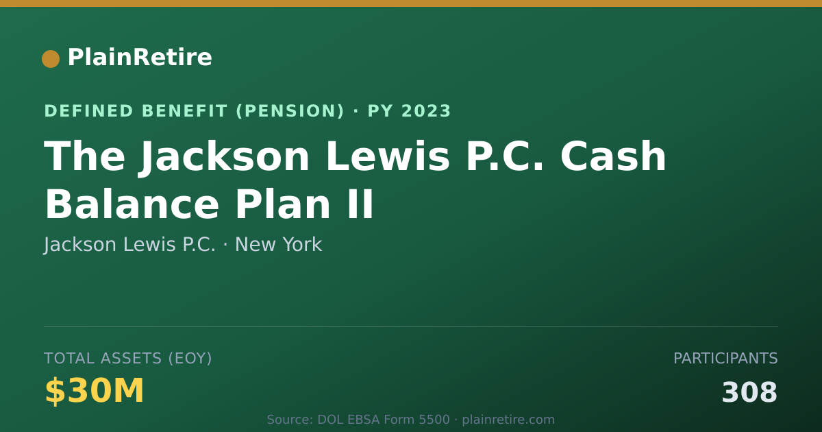 Shareable card for Jackson Lewis P.C. Pension Plan (2023)