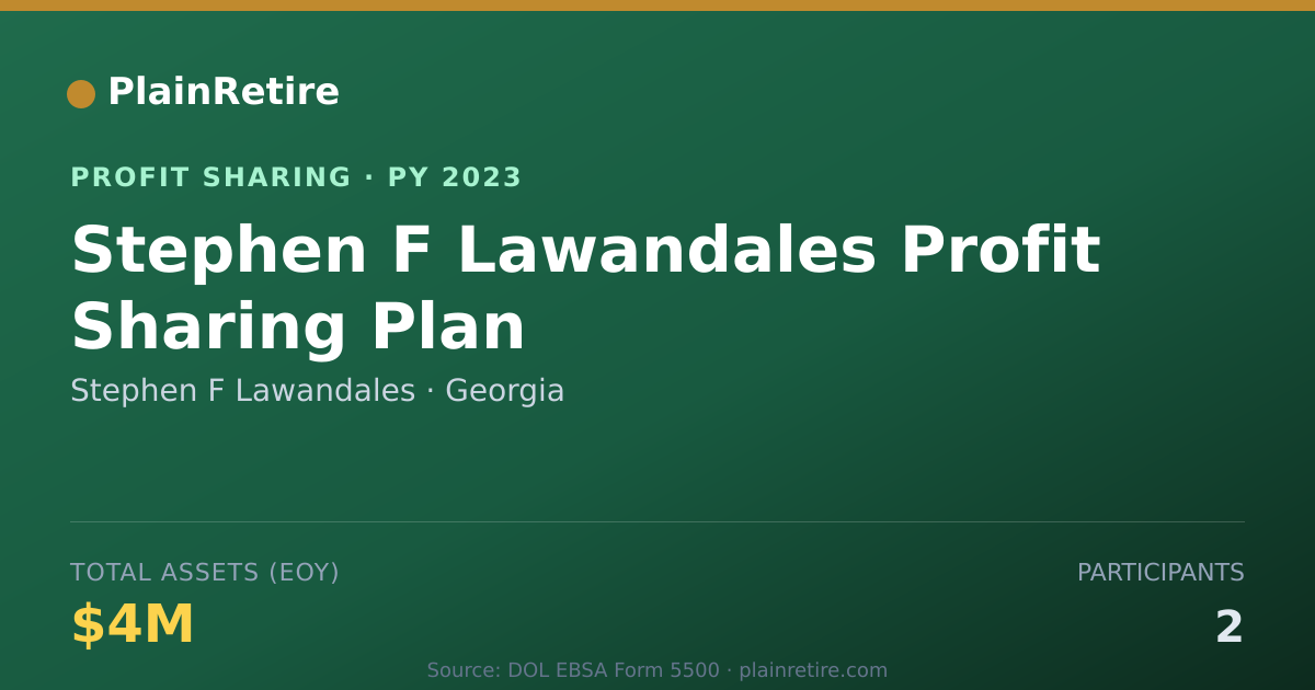 Shareable card for Stephen F Lawandales Profit Sharing Plan (2023)