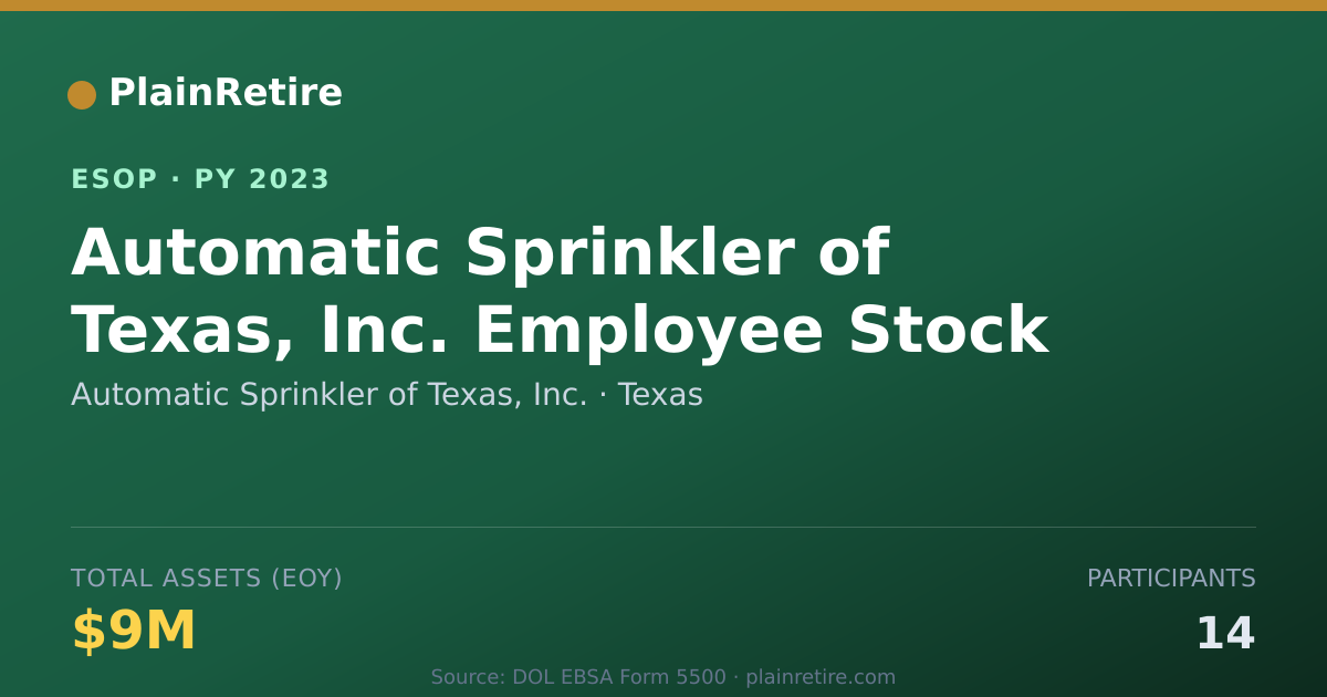 Shareable card for Automatic Sprinkler of Texas, Inc. ESOP (2023)