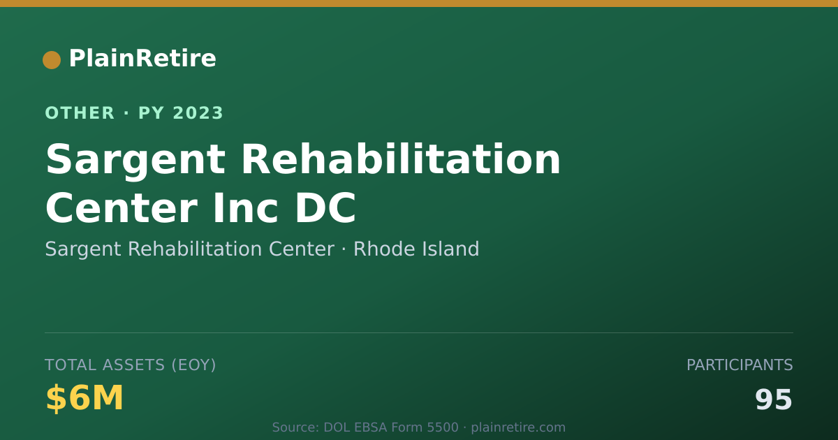 Shareable card for Sargent Rehabilitation Center Retirement Plan (2023)