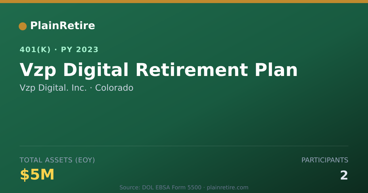 Shareable card for Vzp Digital. Inc. 401(k) Plan (2023)