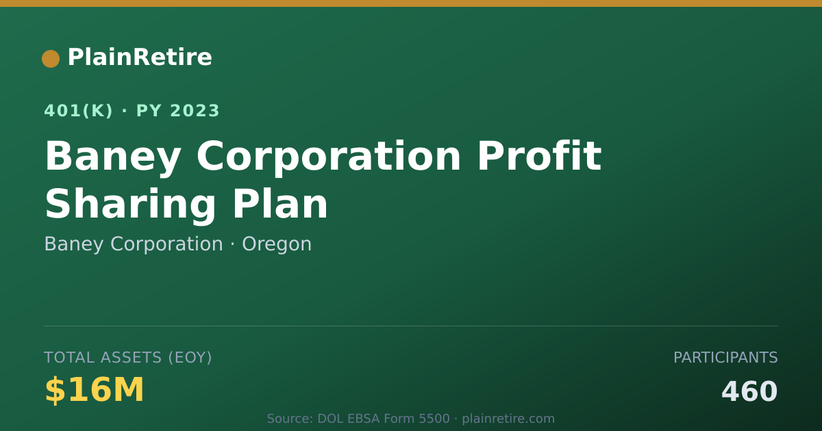 Shareable card for Baney Corporation 401(k) Plan (2023)