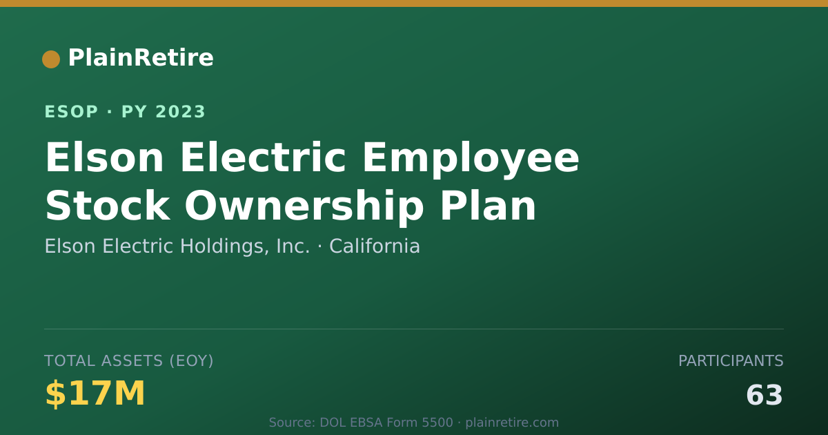 Shareable card for Elson Electric Holdings, Inc. ESOP (2023)