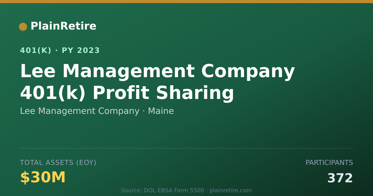Shareable card for Lee Management Company 401(k) Plan (2023)