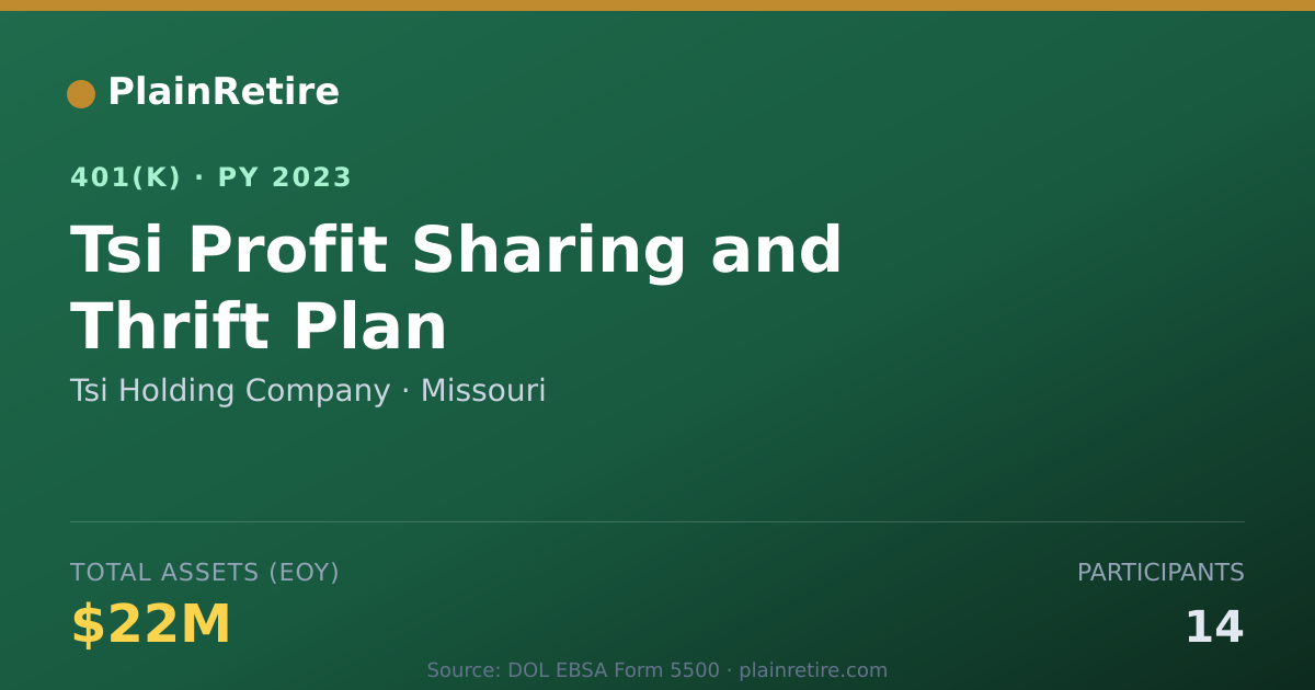 Shareable card for Tsi Holding Company 401(k) Plan (2023)
