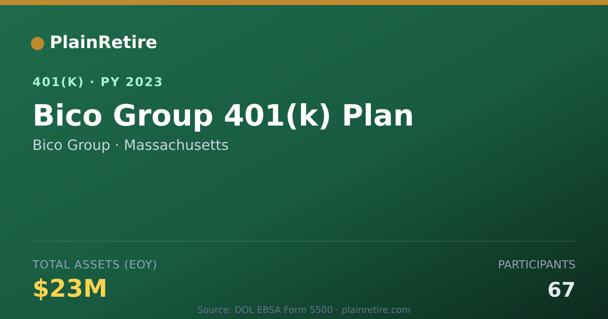 Shareable card for Bico Group 401(k) Plan (2023)