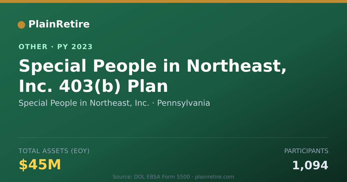 Shareable card for Special People in Northeast, Inc. Retirement Plan (2023)
