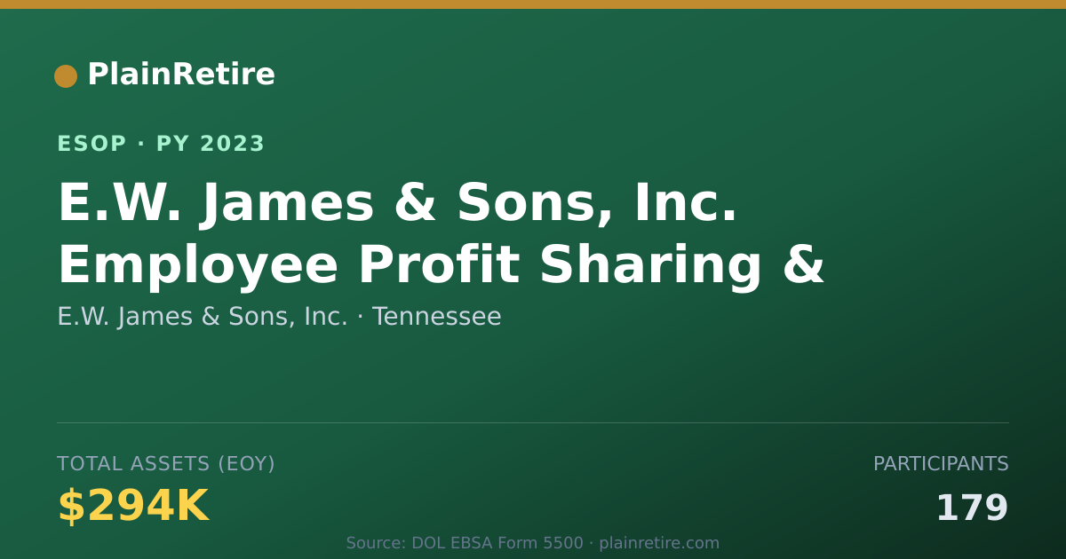 Shareable card for E.W. James & Sons, Inc. ESOP (2023)