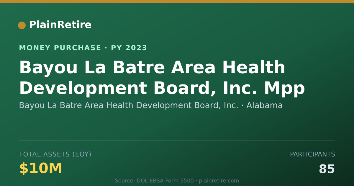 Shareable card for Bayou La Batre Area Health Develo Money Purchase Plan (2023)