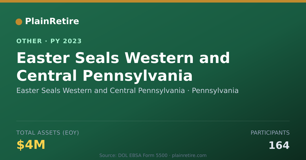 Shareable card for Easter Seals Western and Central Penn Retirement Plan (2023)