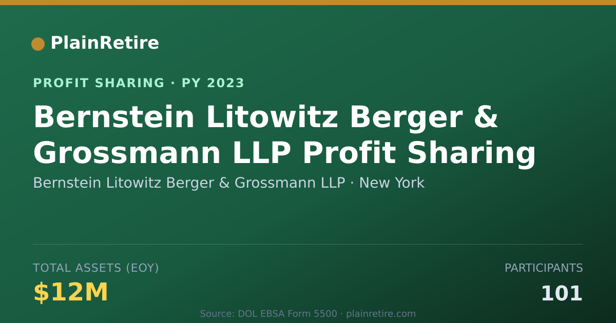 Shareable card for Bernstein Litowitz Berger & Gross Profit Sharing Plan (2023)