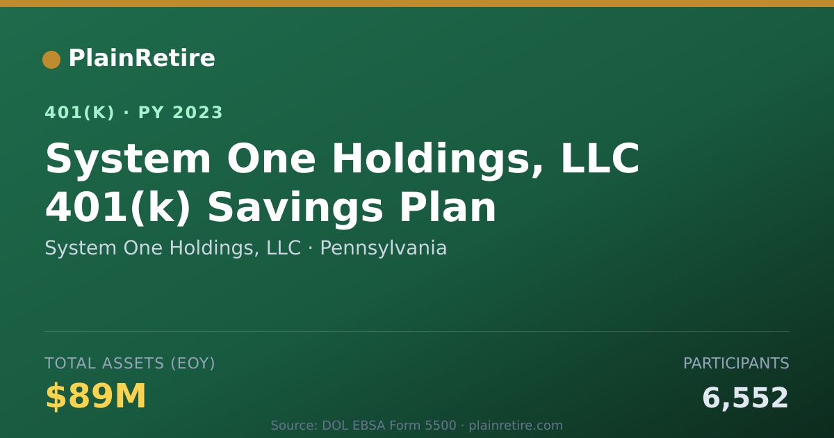 Shareable card for System One Holdings, LLC 401(k) Plan (2023)