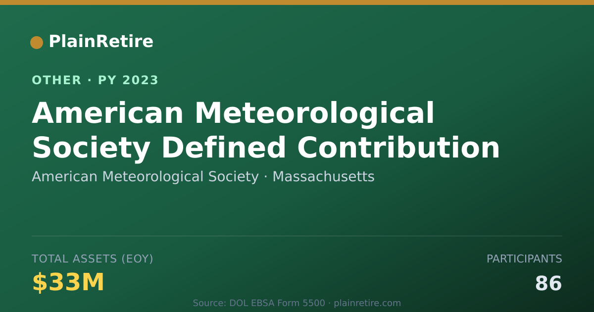 Shareable card for American Meteorological Society Retirement Plan (2023)