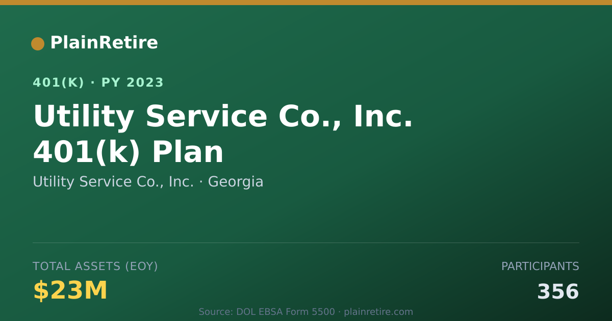 Shareable card for Utility Service Co., Inc. 401(k) Plan (2023)