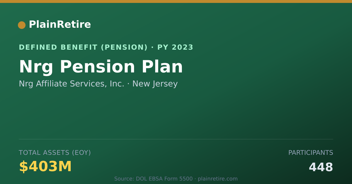 Shareable card for Nrg Affiliate Services, Inc. Pension Plan (2023)