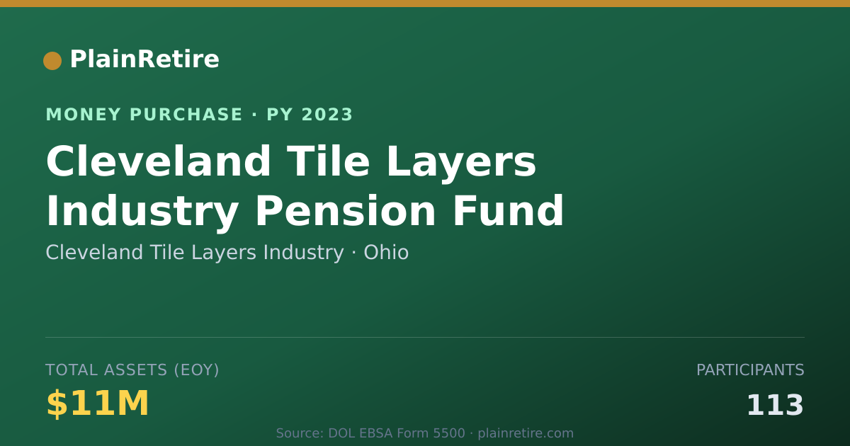 Shareable card for Cleveland Tile Layers Industry Money Purchase Plan (2023)