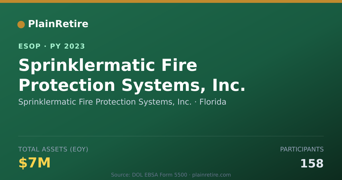 Shareable card for Sprinklermatic Fire Protection Systems, Inc. ESOP (2023)