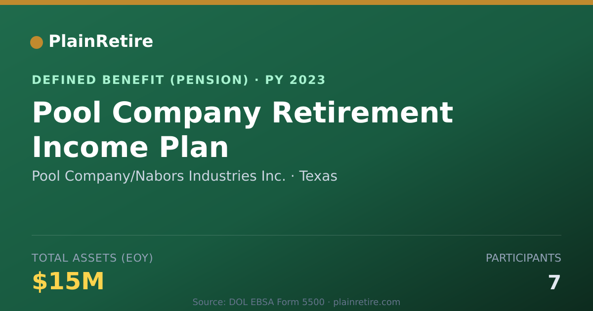 Shareable card for Pool Company/Nabors Industries Inc. Pension Plan (2023)