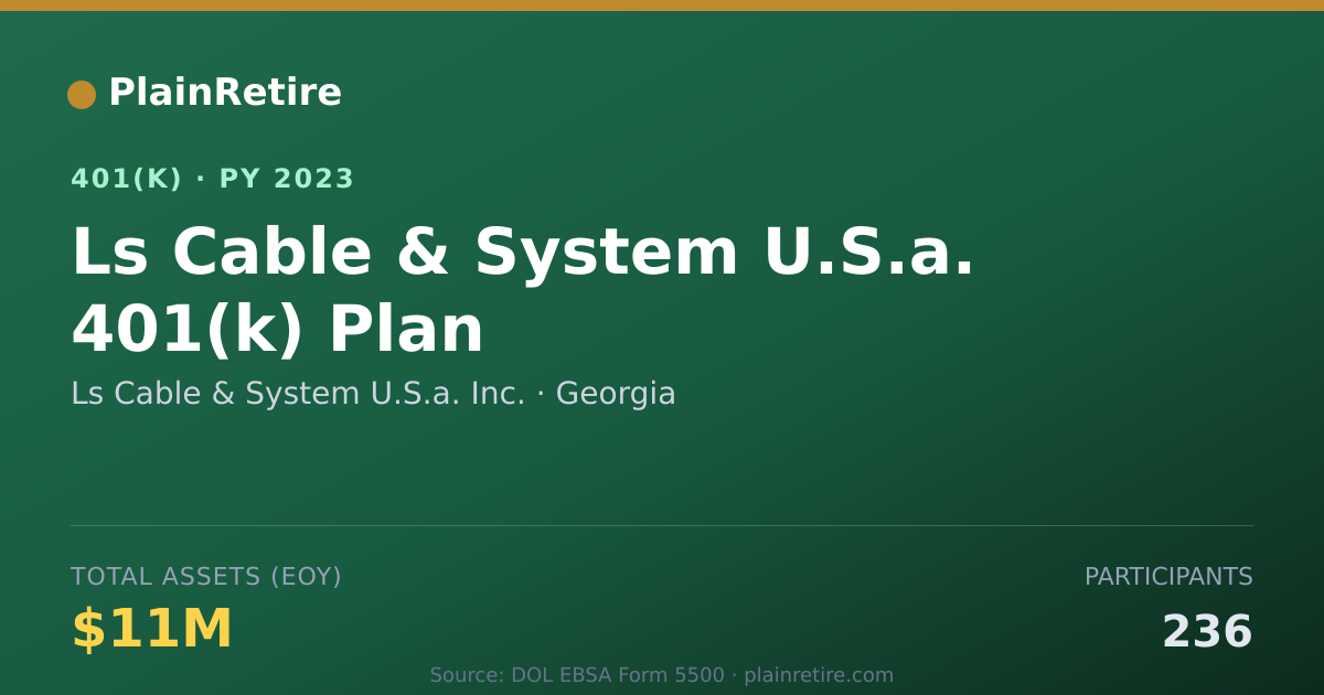 Shareable card for Ls Cable & System U.S.a. Inc. 401(k) Plan (2023)