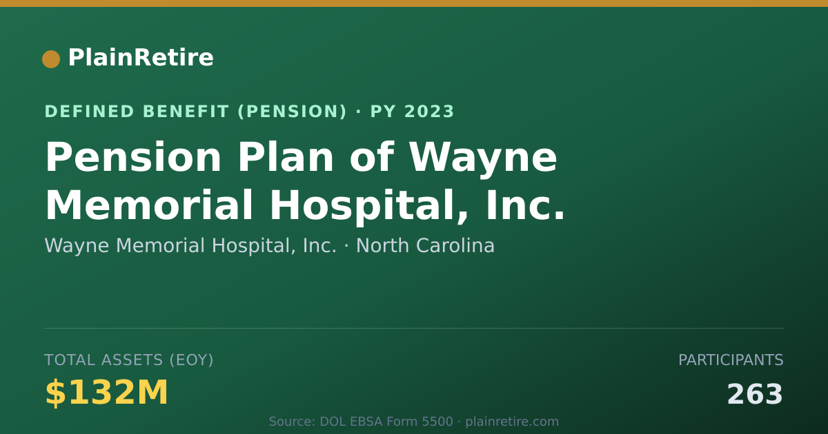Shareable card for Wayne Memorial Hospital, Inc. Pension Plan (2023)