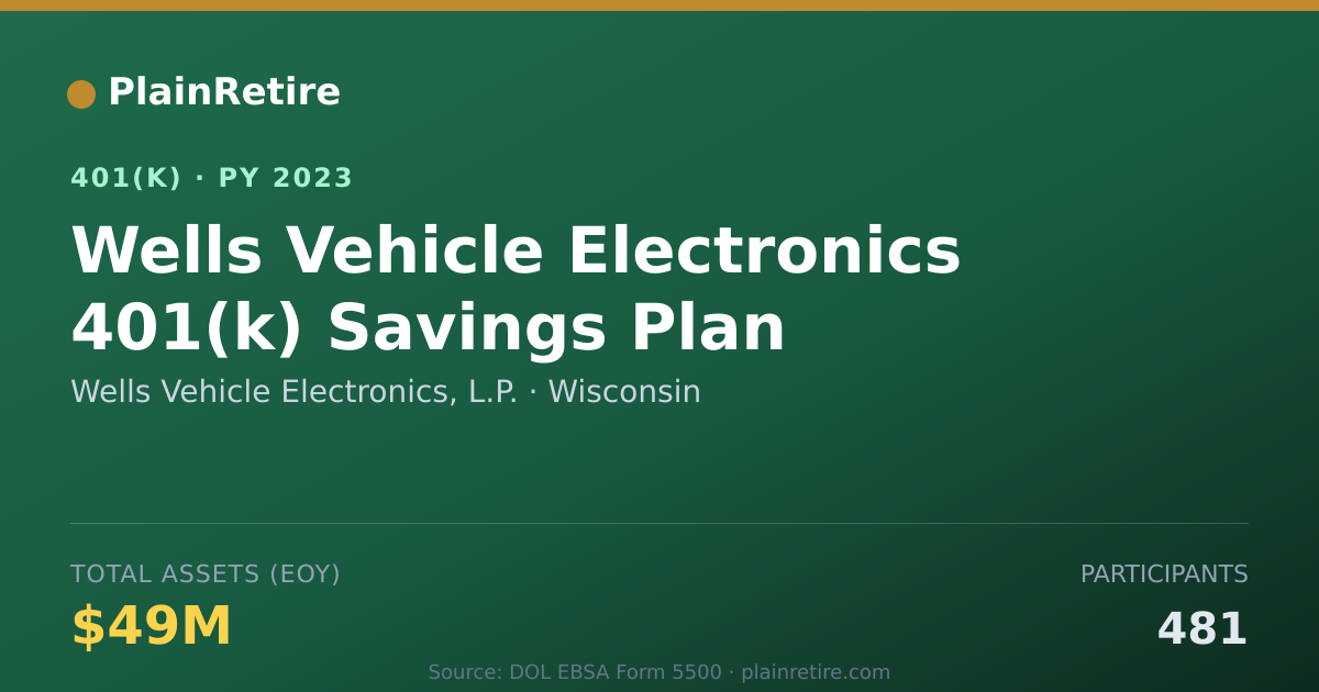 Shareable card for Wells Vehicle Electronics, L.P. 401(k) Plan (2023)