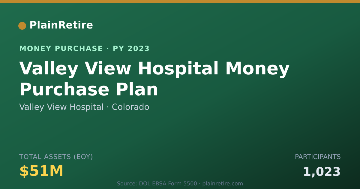 Shareable card for Valley View Hospital Money Purchase Plan (2023)