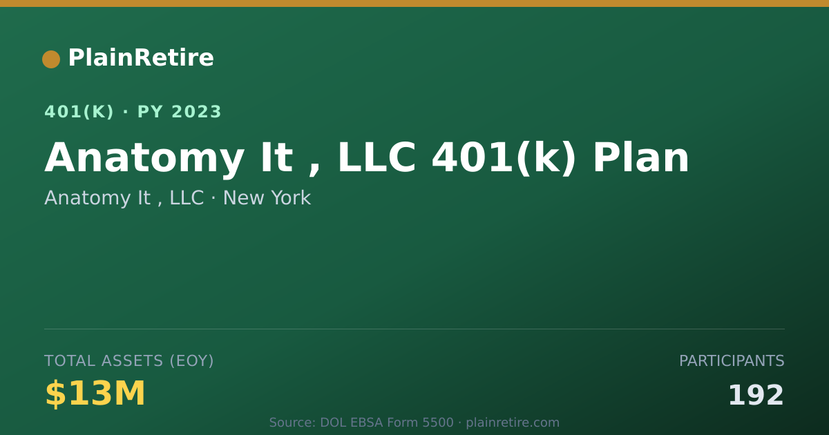 Shareable card for Anatomy It , LLC 401(k) Plan (2023)