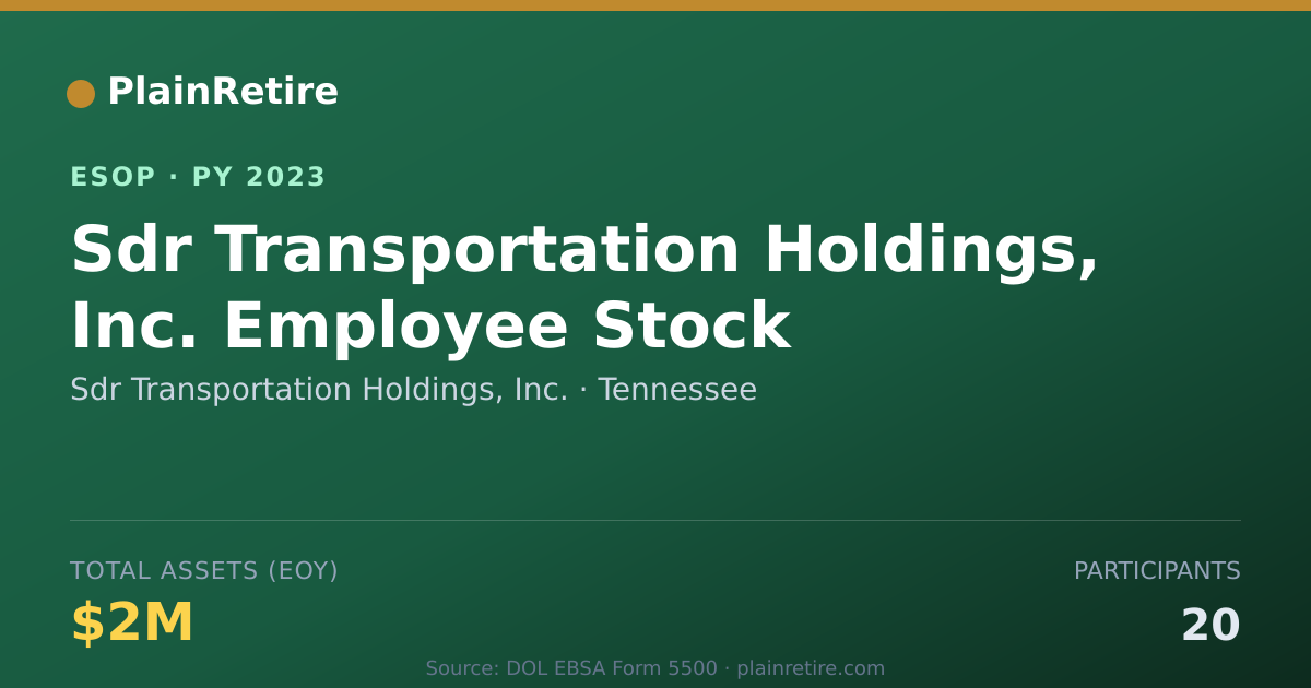 Shareable card for Sdr Transportation Holdings, Inc. ESOP (2023)