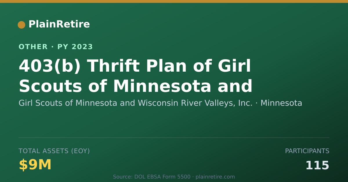 Shareable card for Girl Scouts of Minnesota and Wisconsi Retirement Plan (2023)