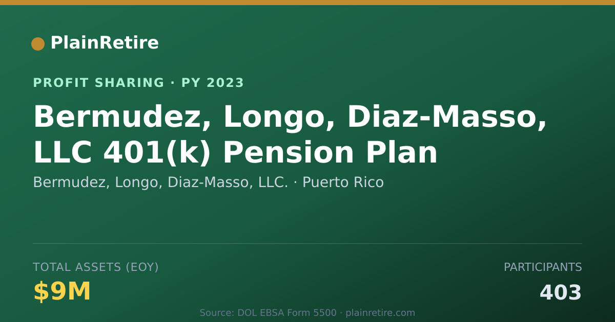 Shareable card for Bermudez, Longo, Diaz-Masso, LLC. Profit Sharing Plan (2023)