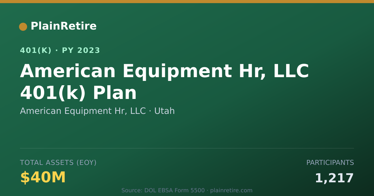 Shareable card for American Equipment Hr, LLC 401(k) Plan (2023)