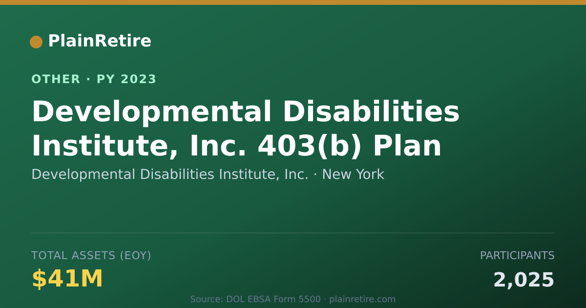 Shareable card for Developmental Disabilities Institute, Retirement Plan (2023)